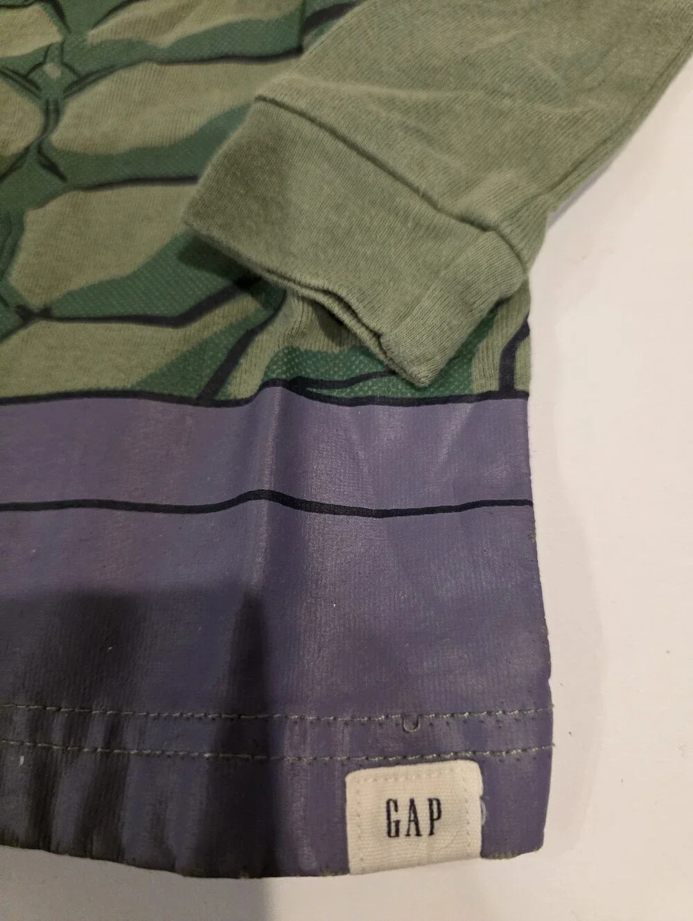 Kids Colorblock Thermal Hulk Pjs - Blue with Green Cuffs Baby Gap Size 2 Organic